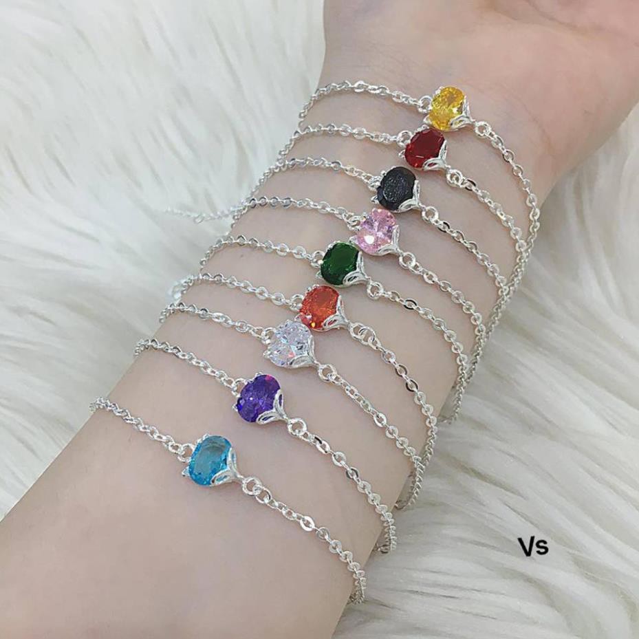 Lắc tay bạc thật lắc hồ ly may mắn tình duyên đủ màu theo mệnh/ Trang sức bạc JQN