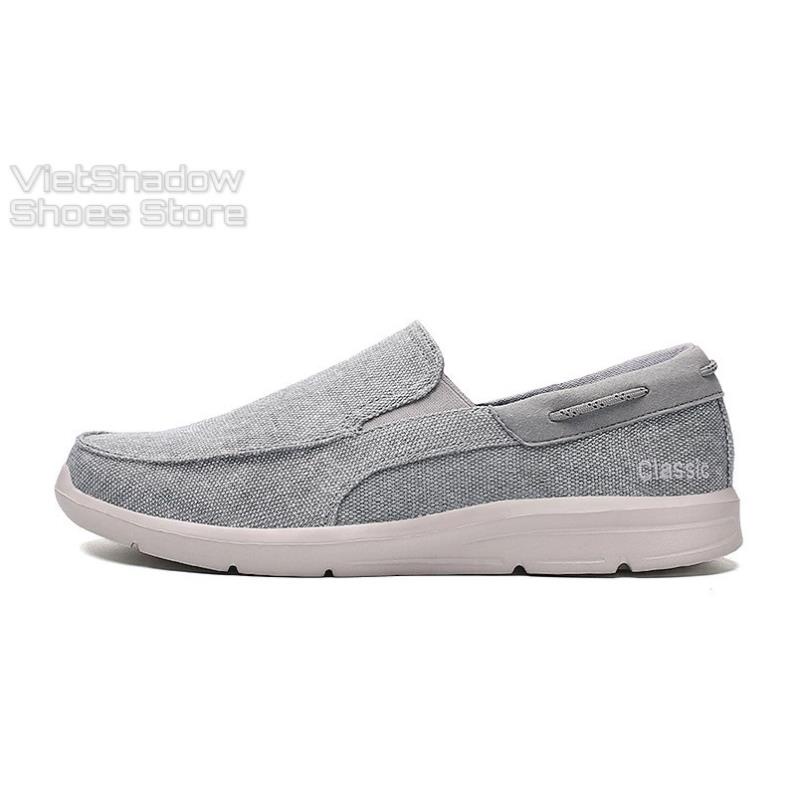 Slip on giày lười vải nam chất liệu đế bằng EVA êm nhẹ, mũ giày bằng vải thô 4 màu siêu đẹp - Mã 8080 .