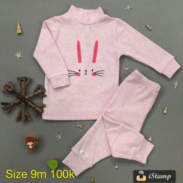 Bộ cổ 3 phân cotton nhung Momma