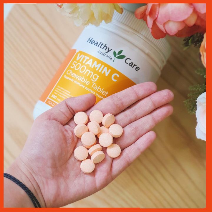 Vitamin C Healthy care Úc 500 viên, đẹp da, giảm thâm, nám, sạm, tăng cường đề kháng