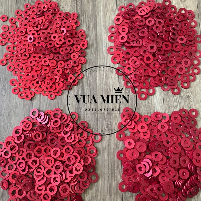 Long đền nhôm đỏ 8li 10li 12li 14li