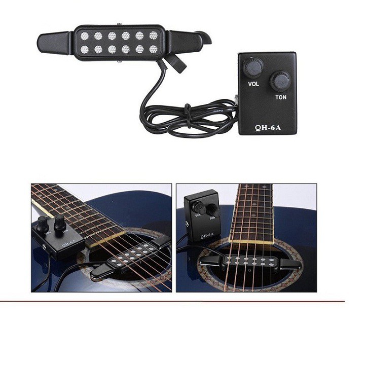 Pickup Đàn Acoustic Guitar QH-6A - Bộ thu âm Guitar