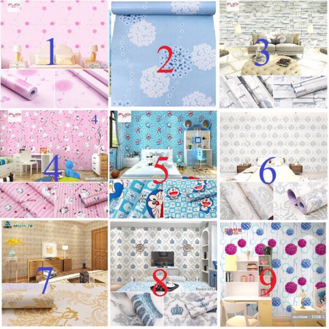 10M giấy dán tường tuỳ chọn mẫu keo sẵn khổ 45cm | BigBuy360 - bigbuy360.vn