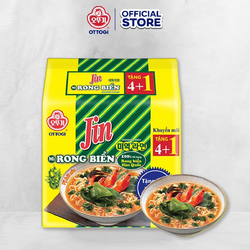  Lốc 5 Gói Mỳ Jin Rong Biển Ottogi 600g