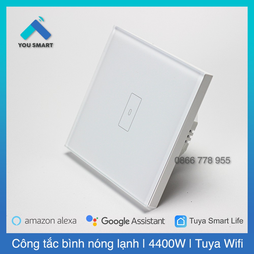 Công tắc 20A bình nóng lạnh Tuya công suất cao 4400W (Vuông EU)