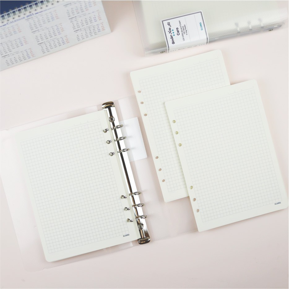 Sổ còng Klong ruột caro A5-B5-A4 MS 994-550-540 file binder còng sắt dễ dàng refill giấy KLong