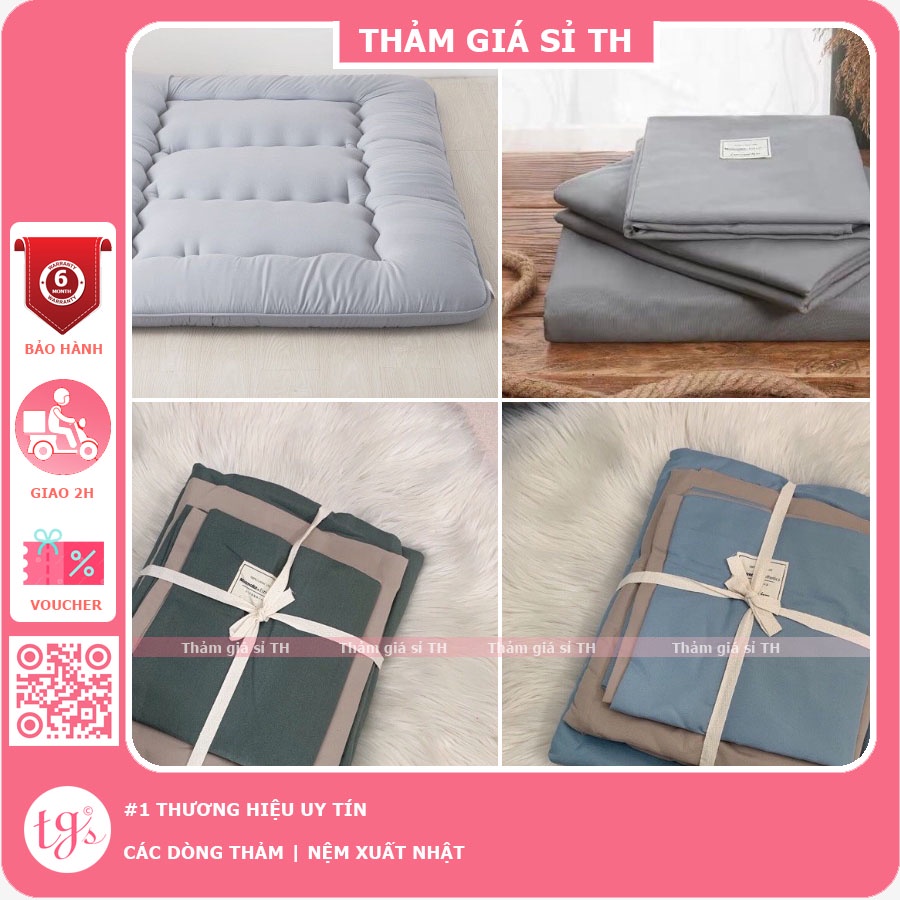 Ga gối giá rẻ bảo bảo vệ nệm bông xuất Nhật kích thước 1m2 x2m hàng Cotton cam kết chất lượng