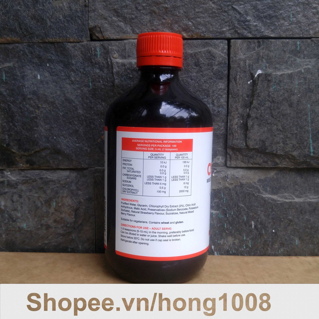 Nước uống diệp lục vị dâu Swisse Chlorophyll 500ml - Mix Berry Flavour Superfood Liquid | WebRaoVat - webraovat.net.vn