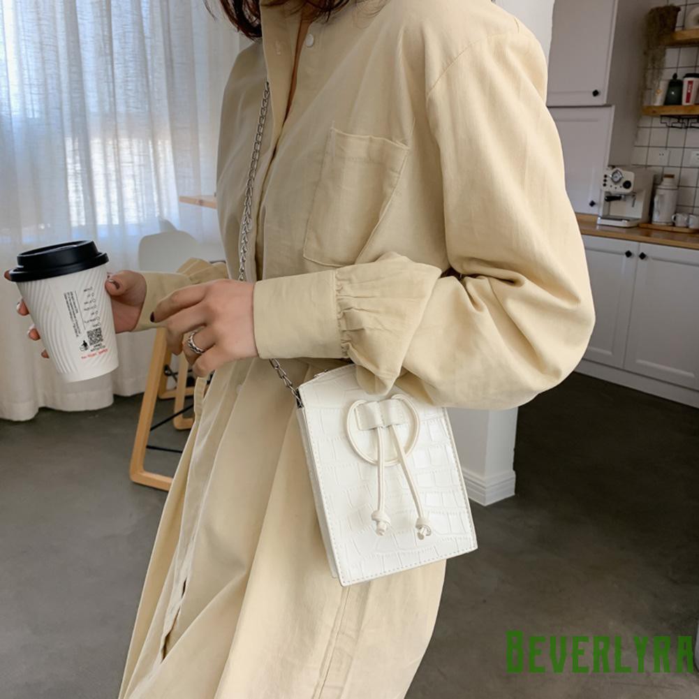 【Low Price】Vintage Stone Pattern Women Crossbody Bag Leather Mini Chain Shoulder Bags