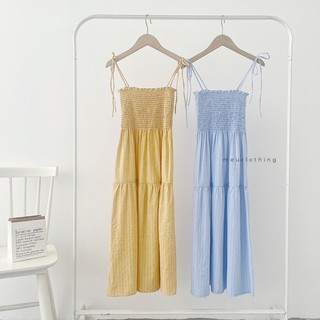 Đầm dây sọc dài keva dress