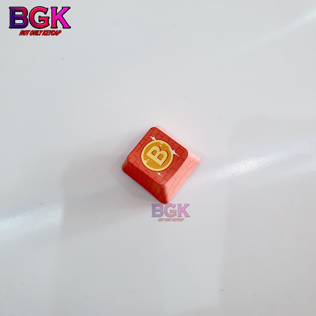 Keycap Lẻ Hình Đầu BIT Coin OEM R1 profile in Dye sub( keycap resin độc lạ )( Keycap Artisan )