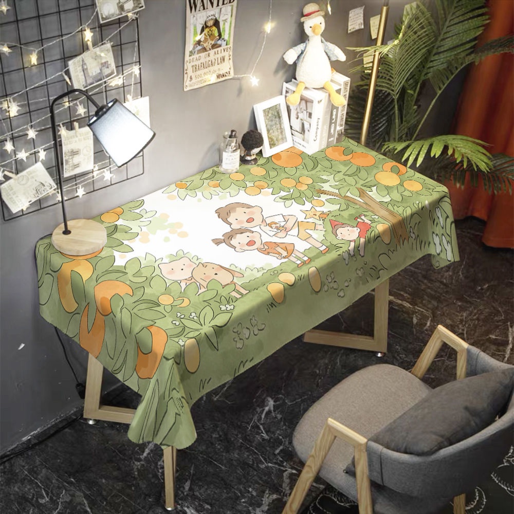 Khăn Trải Bàn Hình Chữ Nhật In Họa Tiết Hoạt Hình Dễ Thương Trang Trí Phòng Khách / Phòng Ngủ
