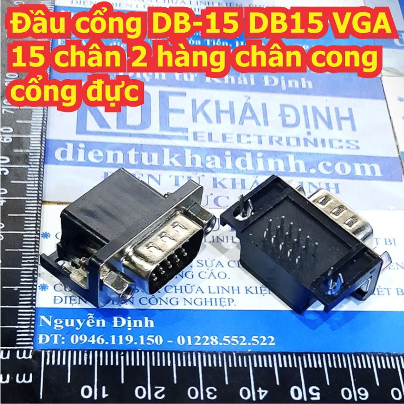 5 cái Đầu cổng DB-15 DB15 VGA 15 chân 2 hàng chân cong cổng đực