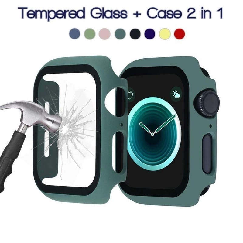 Kính Ốp Bảo Vệ Mặt Đồng Hồ Thông Minh Apple Watch 45mm 41mm 44mm 40mm 42mm 38mm 7 6 se 5 4 3 2