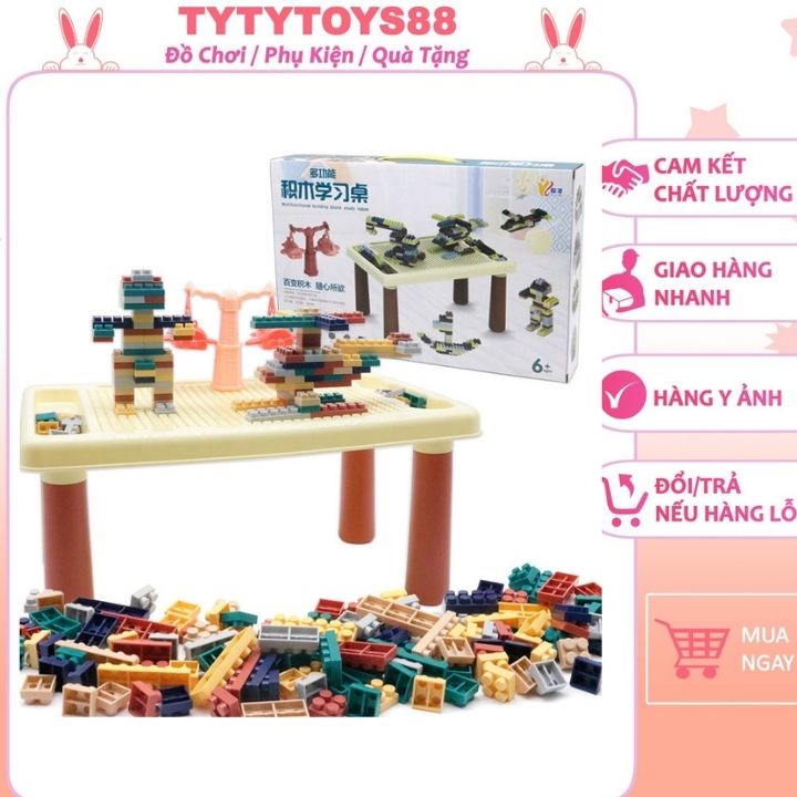 Xếp hình lego cho bé bàn đa năng lắp ráp 120 chi tiết sáng tạo thông minh_tytytoys88