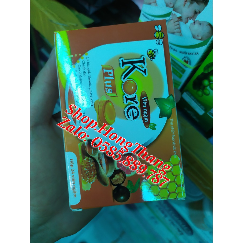 Viên Ngậm Mật ong Chanh Đào giảm ho, giảm đau rát cổ họng, bị khản tiếng hộp 24 viên