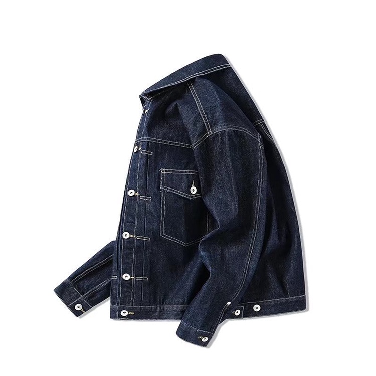 Áo Khoác Denim Dáng Rộng Phong Cách Đường Phố Hàn Quốc Thời Trang Thu Đông Dành Cho Nam