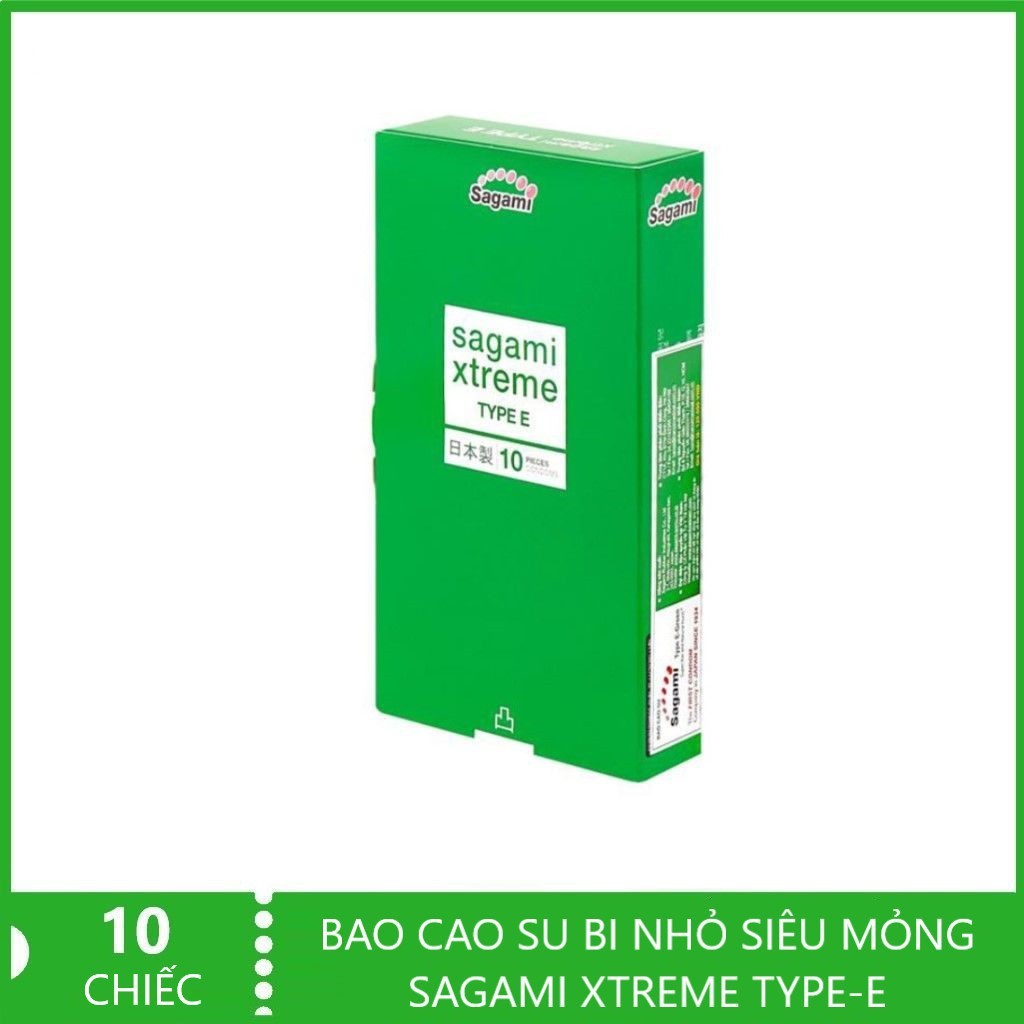 Bao Cao Su Gân gai Chấm Thắt Vòng SAGAMI XTREME TYPE E - Xuất Xứ Nhật Bản - Hộp 10c