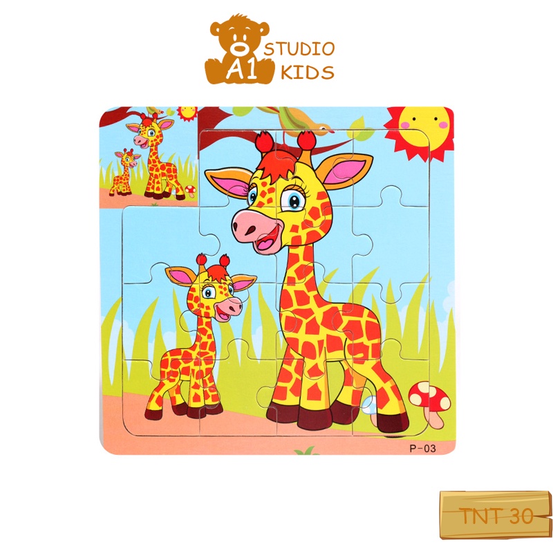 Tranh ghép hình cho bé 15 mảnh bằng gỗ giúp bé rèn luyện trí tuệ và kiên nhẫn