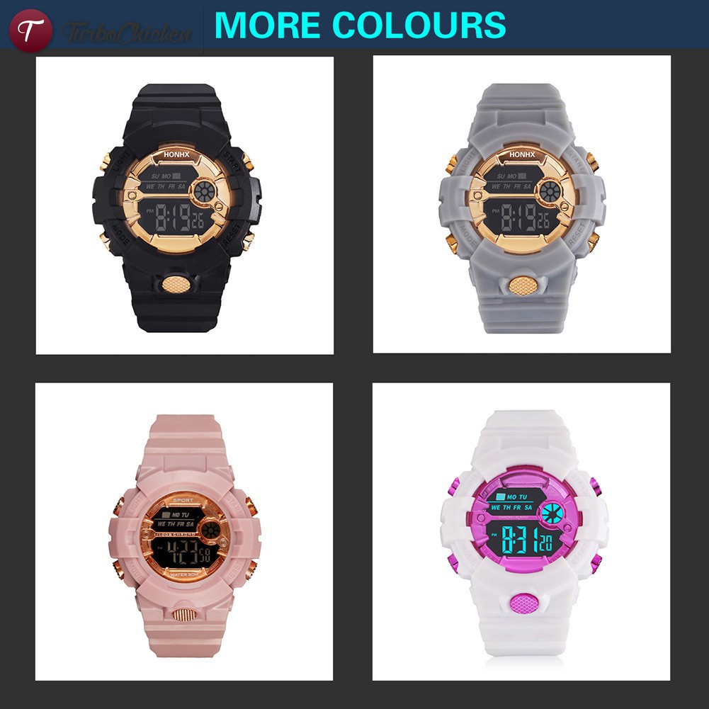 #Đồng hồ đeo tay# Waterproof Digital Unisex Watch LED Calendar Watches Accessories for Children