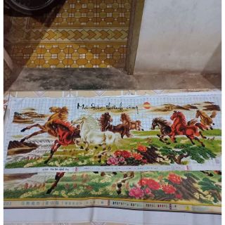 Tranh thêu mã đáo 1m8
