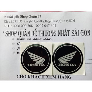 Cánh chim honda đen chất liệu tốt dán cho bình xăng lớn 67