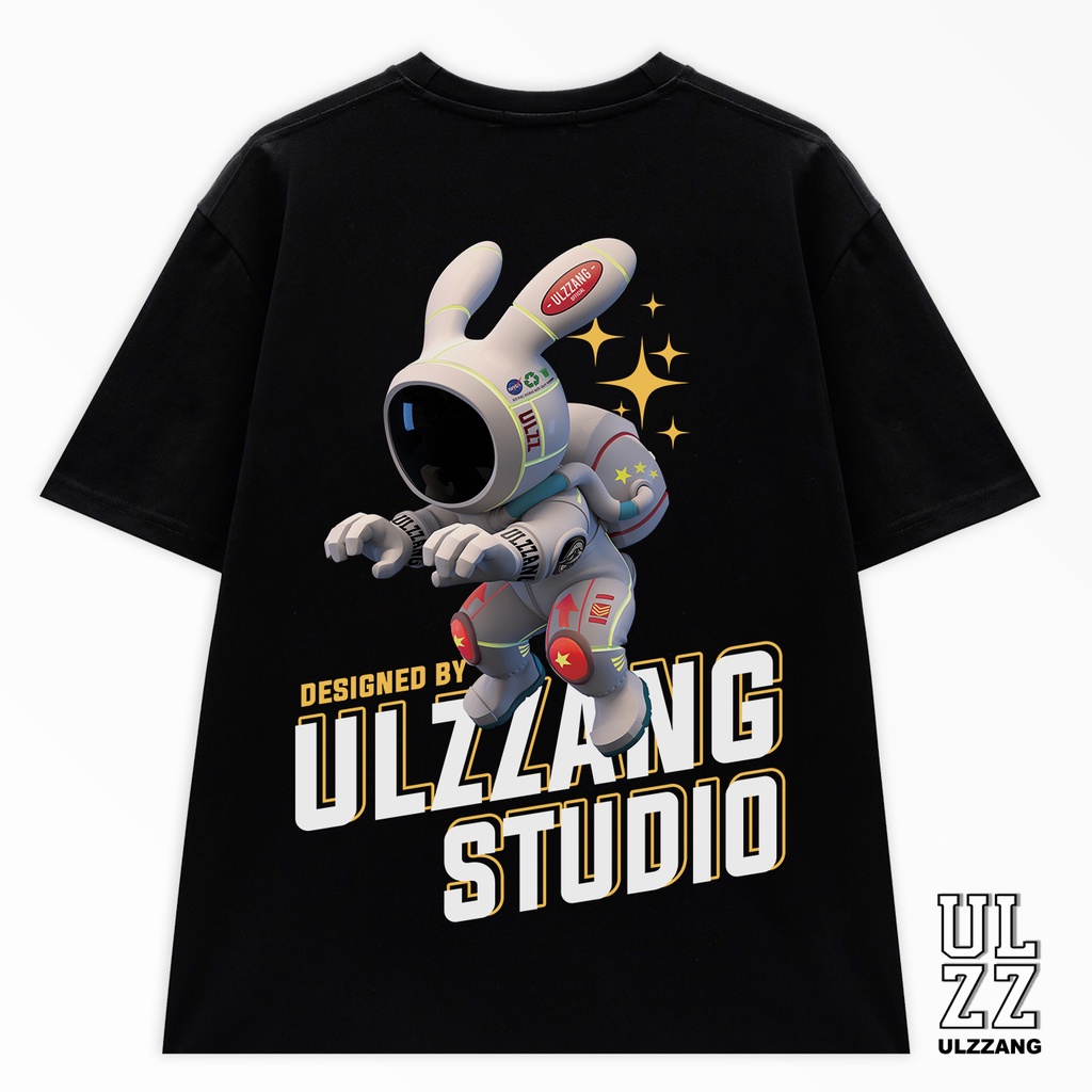 Áo thun nữ tay lỡ ULZZ ulzzang rabbit 3d form dáng rộng