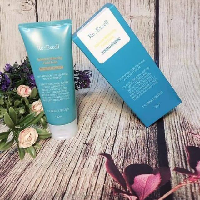 re excell intensive whitening facial foam