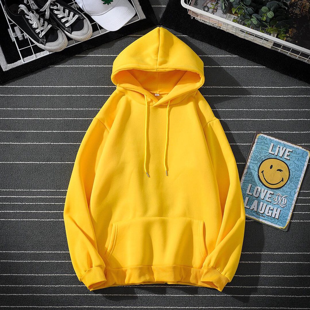 [TẶNG QUÀ] Áo hoodie nỉ trơn unisex basic, áo khoác nỉ trơn nam nữ form rộng