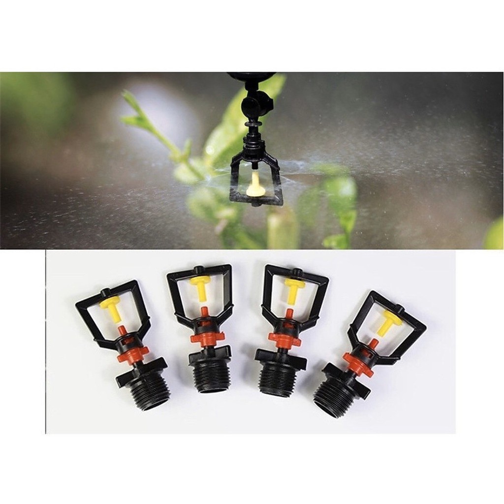 Bộ 10 Béc Tưới Cây Phun Sương Hạt Nhỏ Kèm Nối Ren 21 Tưới Lan, Cây Cảnh