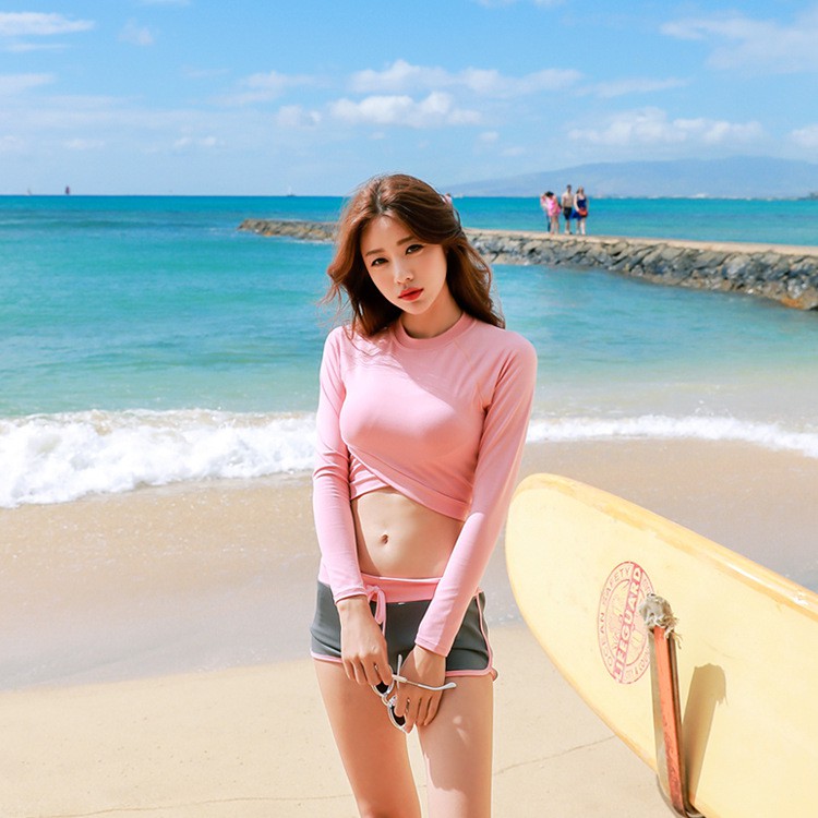 2 mảnh dài tay hồng ghi | BigBuy360 - bigbuy360.vn