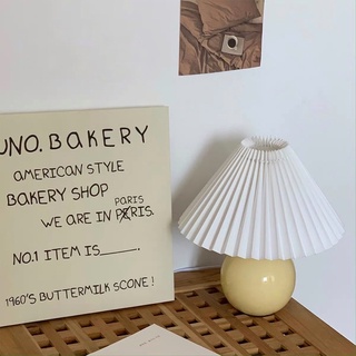 Đèn đế tròn xếp li, đèn để bàn trang trí Vintage Lamp - Décor nhà Sò