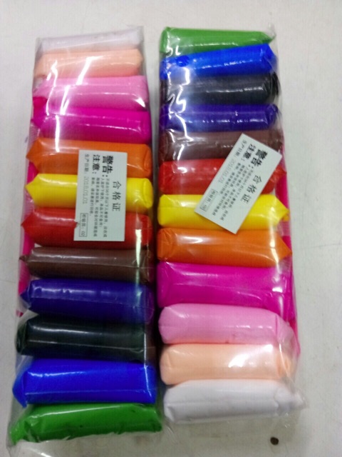 Đất nặn tự khô, làm slime bộ 12 màu