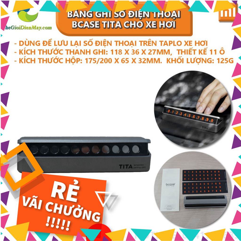 [SALE] Bảng ghi số điện thoại BCASE TITA để taplo cho xe hơi khi đậu xe tiện lợi - Shop Thế Giới Điện Máy .