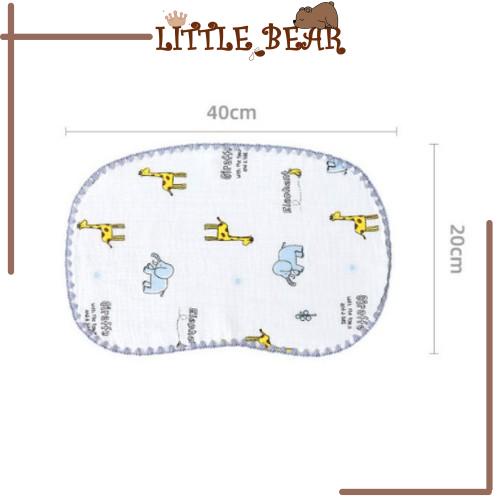 Gối Xô Sơ Sinh Sợi Tre Mềm Mịn 10 Lớp Cao Cấp Thấm Hút Mồ Hôi Cho Bé Sơ Sinh - Little Bear