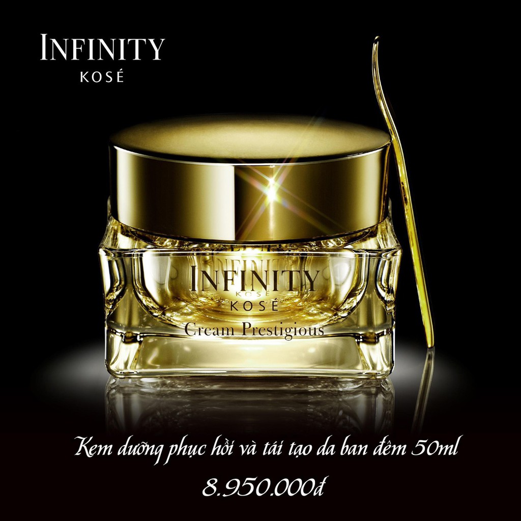 KEM DƯỠNG PHỤC HỒI VÀ TÁI TẠO DA KOSE INFINITY CREAM PRESTIGIOUS BAN ĐÊM 50ML CHÍNH HÃNG