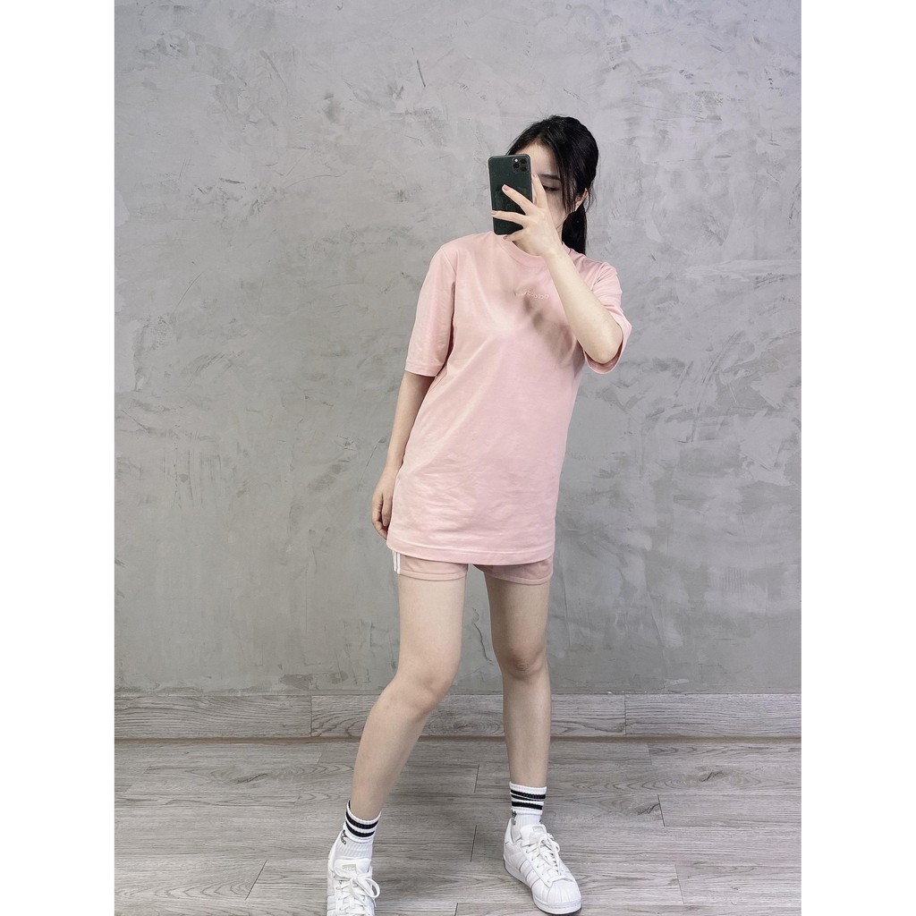 (HÀNG XUẤT XỊN) Áo das hồng logo thêu chìm OVERSIZE PASTEL