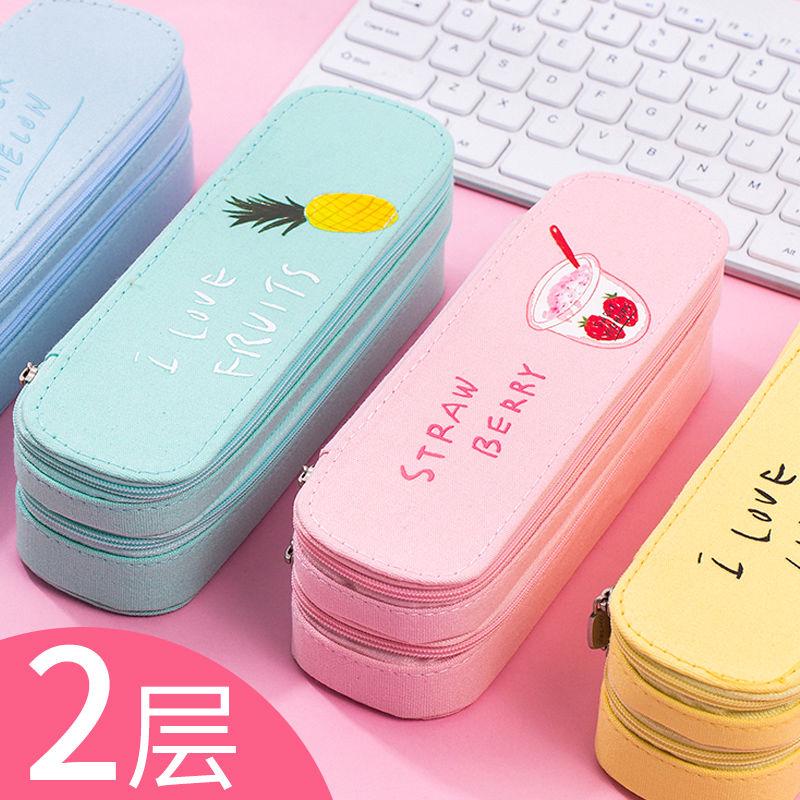 Hộp bút bằng vải với nhiều ngăn và họa tiết xinh xắn dễ thương
