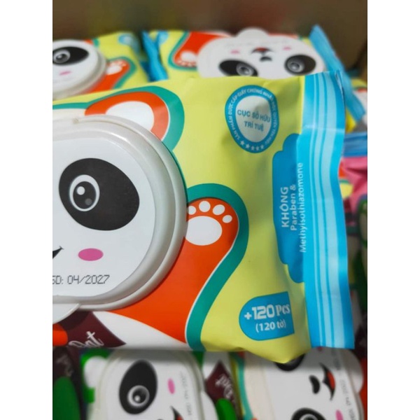 Khăn giấy ướt baby Phú Đạt siêu dai,mền mịn cho bé mix nhiều màu