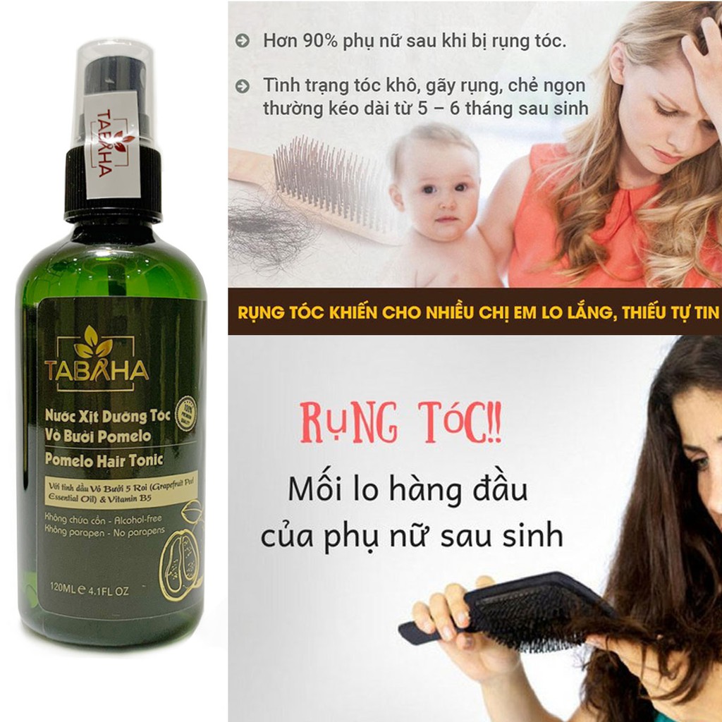 Tinh dầu bưởi giảm rụng tóc sau sinh cho mẹ Tabaha 120ml