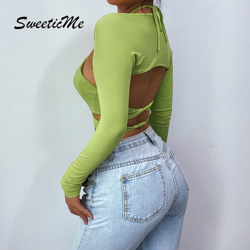 Áo kiểu hai mảnh dạng chéo rỗng phong cách gợi cảm cho nữ 2021 | BigBuy360 - bigbuy360.vn