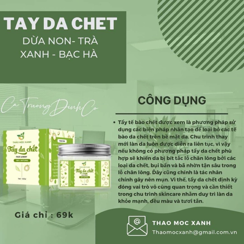 Tẩy Da Chết Thảo Mộc Xanh 100g