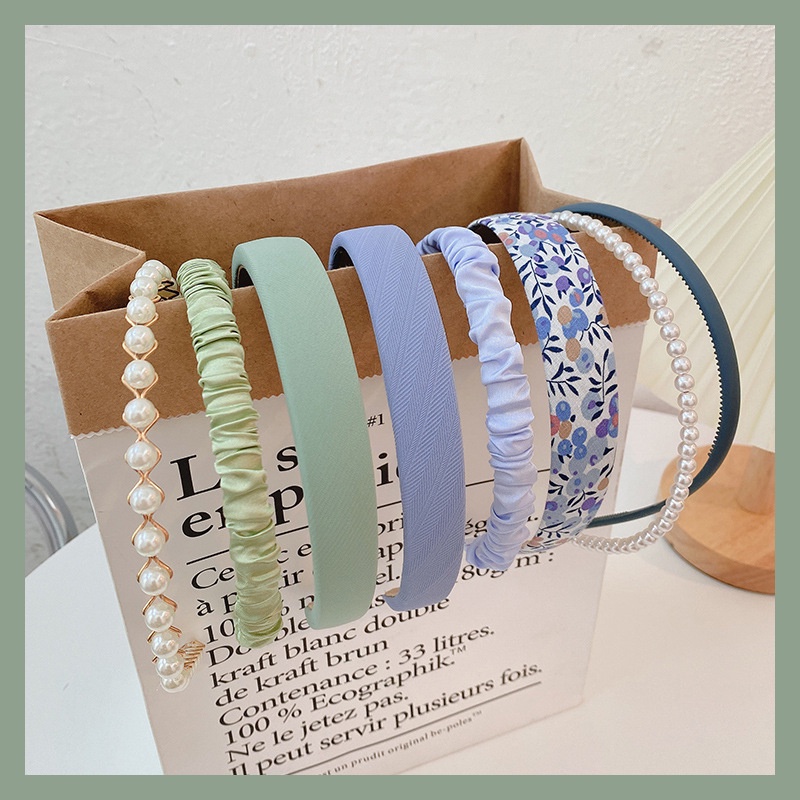 Băng Đô Cài Tóc Rửa Mặt Bằng Vải Nhiều Món Đơn Giản Thời Trang Cho Nữ