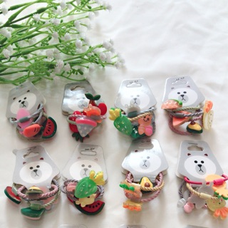 Sét 4 dây buộc tóc hoa quả đáng yêu (Pkt.Shop)