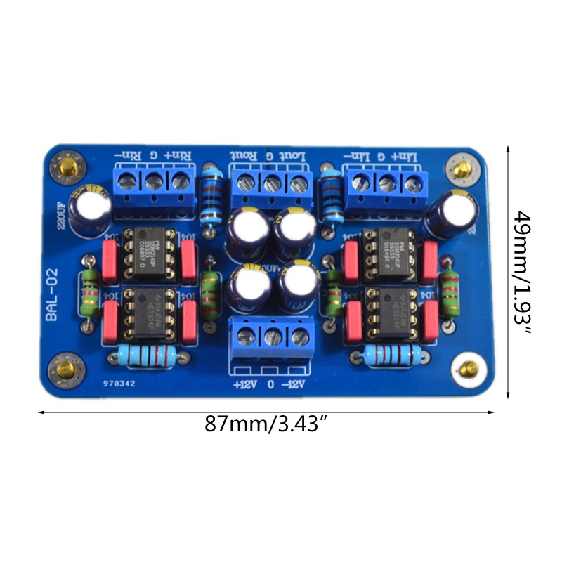 Bộ Khuếch Đại Tín Hiệu Cân Bằng AMP SSM2141 XLR Không Cân Bằng RCA