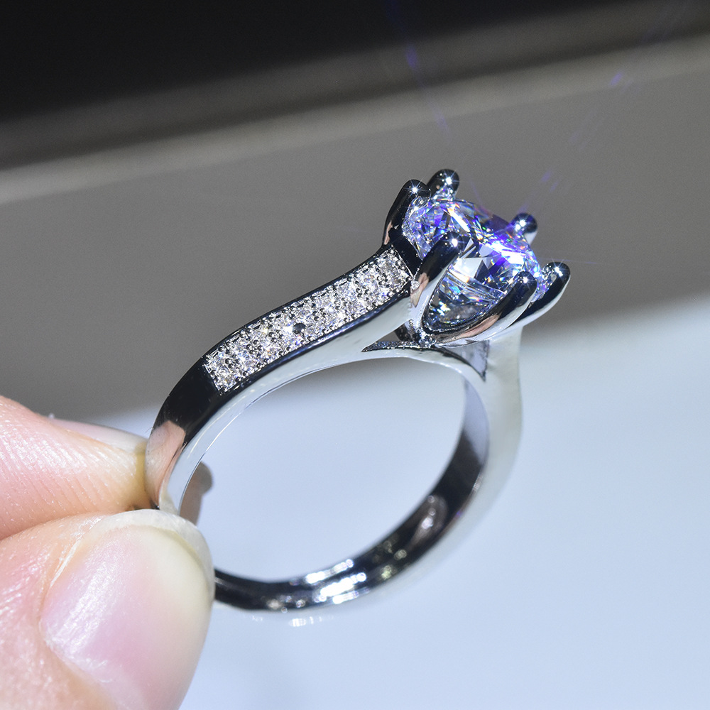 Nhẫn đeo tay đính đá Pt950 thời trang cho nữ