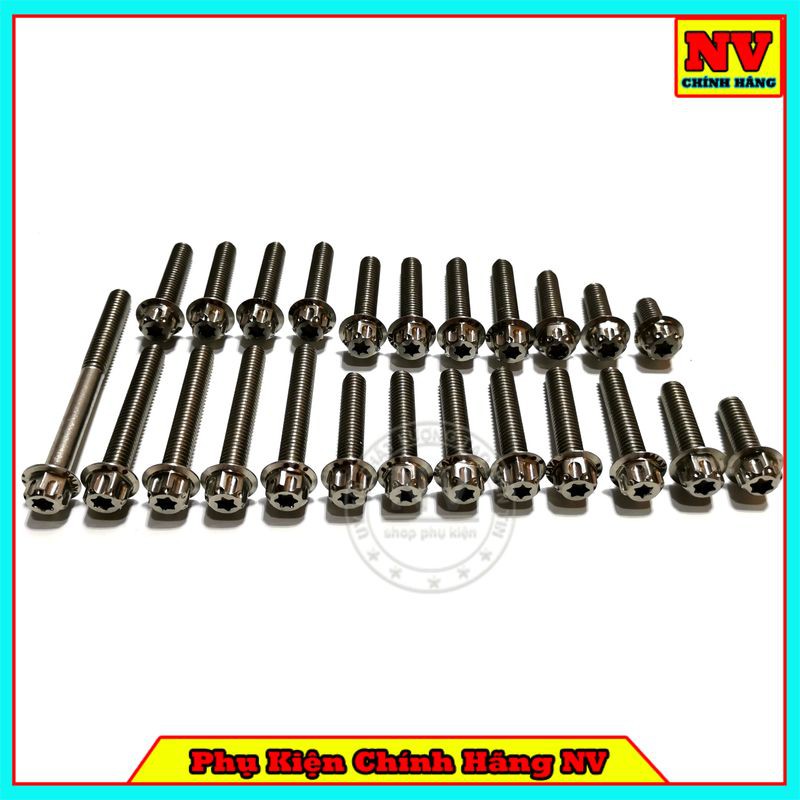 Bộ Ốc Lốc Máy Winner Mẫu Salaya Inox 304 (24 Con)