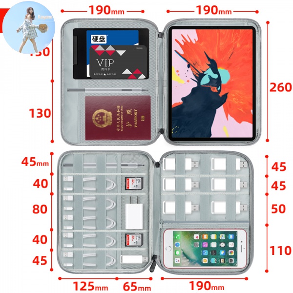 Túi Đựng Dây Cáp Sạc Và Chuột Máy Tính Vỏ Cứng | BigBuy360 - bigbuy360.vn