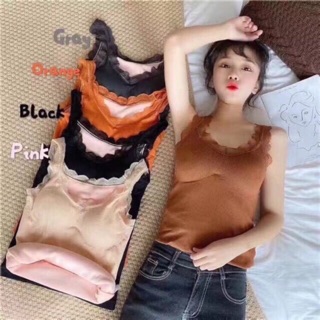 Áo 2 dây ren lót lông siêu ấm