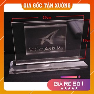 [Mica Việt Nam] [Giá Gốc Tận Xưởng] Kệ chức danh biển tên mica để bàn 20x10cm